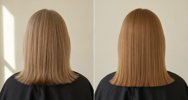 Before and after, Dark blonde (level 6), 30% white